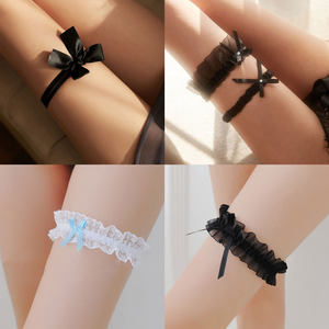 Lace leg ring jk thigh circle sexy socks, stockings, stockings, white socks, elastic straps European and American decorative chains
