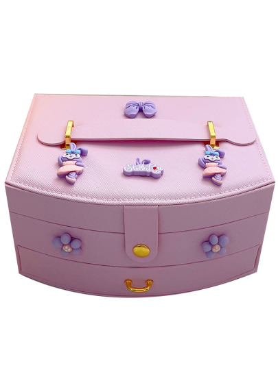 Kendal ジュエリーボックス レディース レザージュエリーオーガナイザー 引き出し2つとミラー付き ポータブルミニジュエリーケース ネックレス リン 並行輸入品 ｜Vlando(ブランドウ) ジュエリーボックス フェイクレザー 中