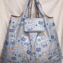 Cartoon Grocery Shopping Eco-Friendly Bag, Portable Foldable Shopping Bag, Large Capacity Tote Bag, Shoulder Storage Bag, Mommy Bag