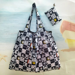 Cartoon Eco-Friendly Shopping Bag, Ultra-Light, Water-Repellent, Large-Capacity Fabric Foldable Storage Bag for Supermarket and Travel