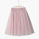 Spring new solid color versatile high waist slim short gauze skirt A-line umbrella skirt fluffy skirt fairy skirt mesh skirt
