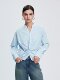 Women's first cotton French knot shirt 25 summer V-neck blue long-sleeved shirt short waist slack design
