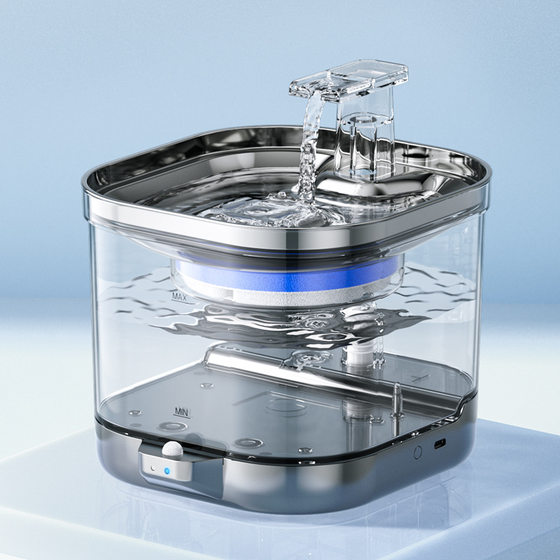 New Wireless Cat Fountain Rechargeable Water Dispenser Automatic Circulation Pet Water Fountain Stainless Steel Intelligent Feeding