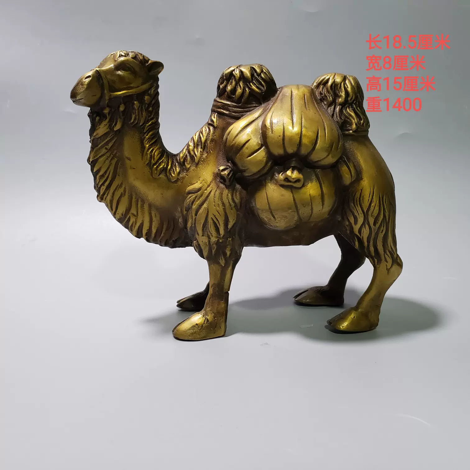 黄铜骆驼摆件器型厚重古意盎然品相极好家居办公室礼品-Taobao