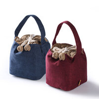 Zheming Portable Tea Set Storage Bag | Thickened Cotton Linen | One Pot Four Cups | Teacup Teapot Cloth Bag