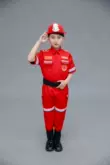 Halloween trẻ em lính cứu hỏa trang phục đồng phục cosplay nhập vai nhỏ lính cứu hỏa trang phục 