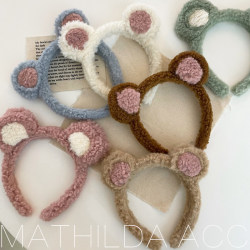 Cute Plush Bear Ear Headband, Instagram-Style Girly Cartoon Headband, Face-Washing Hair Clip, Adorable Soft Girl Hair Accessory