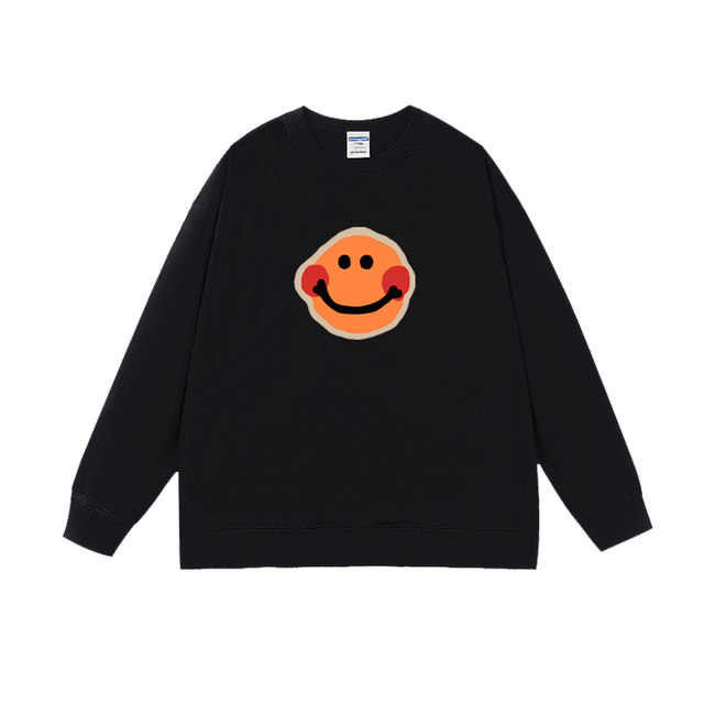 Zhou Yutong's same black sweatshirt women's Korean version 2024oversize ...