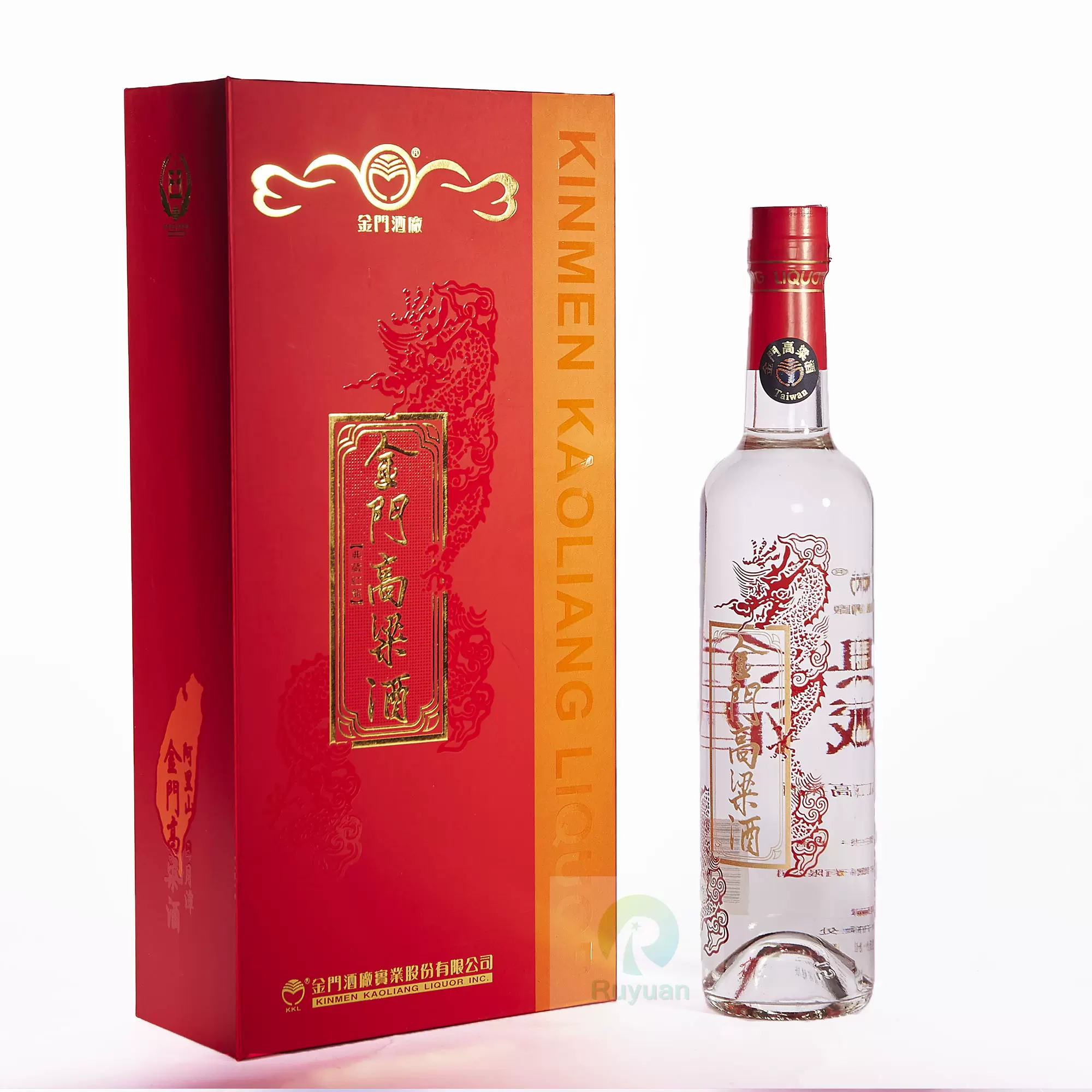 金酒典藏珍品紅龍金門高粱酒紅金龍56度500ml金門紅