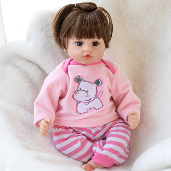 Simulation doll toy baby girl soft silicone full soft glue doll rebirth sleeping fake dolls