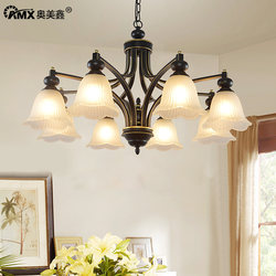 American Country-Style Chandelier, Simple and Elegant, Pastoral Living Room Lamp, Cozy Master Bedroom, Dining Room, Hall, Home European-Style Chandelier