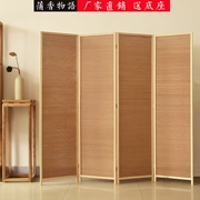 vách alu Phong cách Trung Quốc mới bằng tre chắc chắn bằng gỗ màn hình vách ngăn gấp di động đơn giản hiện đại lối vào phòng khách văn phòng khách sạn vách ngăn phòng vệ sinh vách ngăn phòng cnc