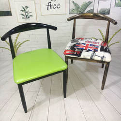 Restaurant Dining Chairs, Wrought Iron Horn Chairs, Hotel Canteens, Snack Bars, Food Stalls, Noodle Shops, Breakfast Shops, Backrest Stools