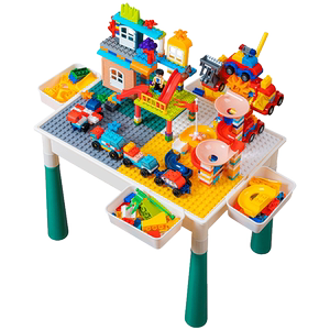 
Building block table multi-function game table children's puzzle assembly boy girl baby toy study table big particles