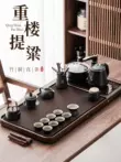 Bộ ấm trà gốm đen dành cho gia đình phòng khách và văn phòng ấm đun nước hoàn toàn tự động khay trà và bộ bàn trà cao cấp