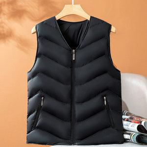 
New high-end winter men's down vest warm vest middle-aged and young thin inner wear down jacket liner vest