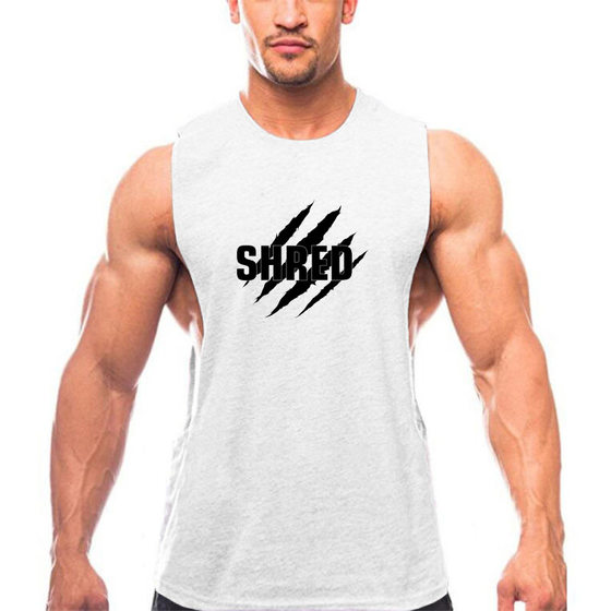 
GYM muscular men's fitness vest training top casual moisture-wicking sleeveless foreign trade loose sleeves