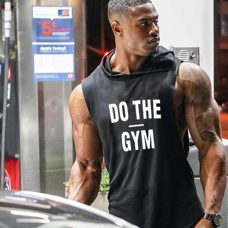 Chaleco Camiseta Con Gorro Gym Camiseta Sin Mangas Con Capucha