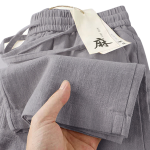 
Clearance Pickup Ice Silk Men's Casual Pants Summer Thin Pants Men's Loose Straight Pants Elastic Waist Quick-Drying Pants