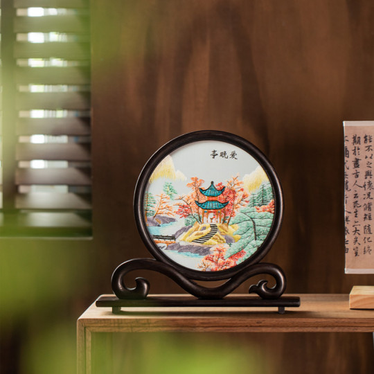 第一銘 湖南刺繍 - 両面手作り工芸品