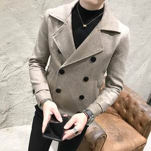 Mao woolen coat men's short woolen woolen coats Winter Korean version Korean
