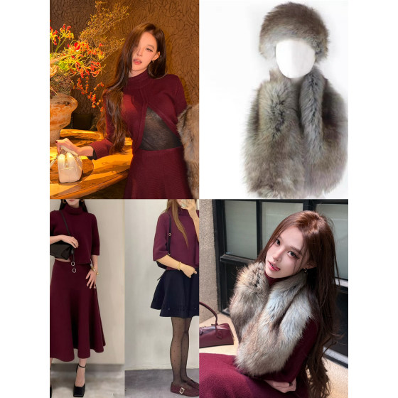 
Lin You customized [1.3w+lorop vintage South American fox scarf]