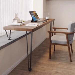 
Solid wood bay window table workbench home customizable high and low leg length and short leg writing desk window office computer table
