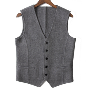 Ruipe Winter Men's Suit Vest Thickened Warm Vest Wool Double sided Fleece Canshoulder Wool Wool Fleece Horse Clip