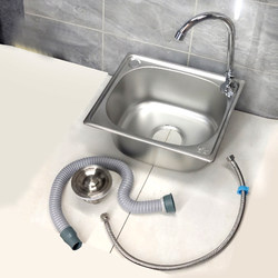 Kitchen Stainless Steel Sink, Washbasin, Washbasin, Large and Small Single Tank, All Steel Package