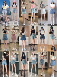 Wholesale Assorted Street Vendor Items, New Korean-Style Women's Denim Shorts, Versatile and Fashionable Women's Jeans, Direct Sales from the Manufacturer