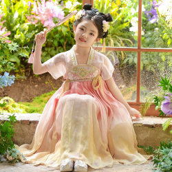 Hanfu for Girls 2026 New Style Ancient Dress Super Fairy-Like Little Girl Chinese Style Tang Suit Children's Summer Ancient Costume Dress