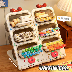 Slanted Pen Holder Large Capacity Stationery Storage Box Desktop Marker Organizer Children's Desk Girl's Storage Rack