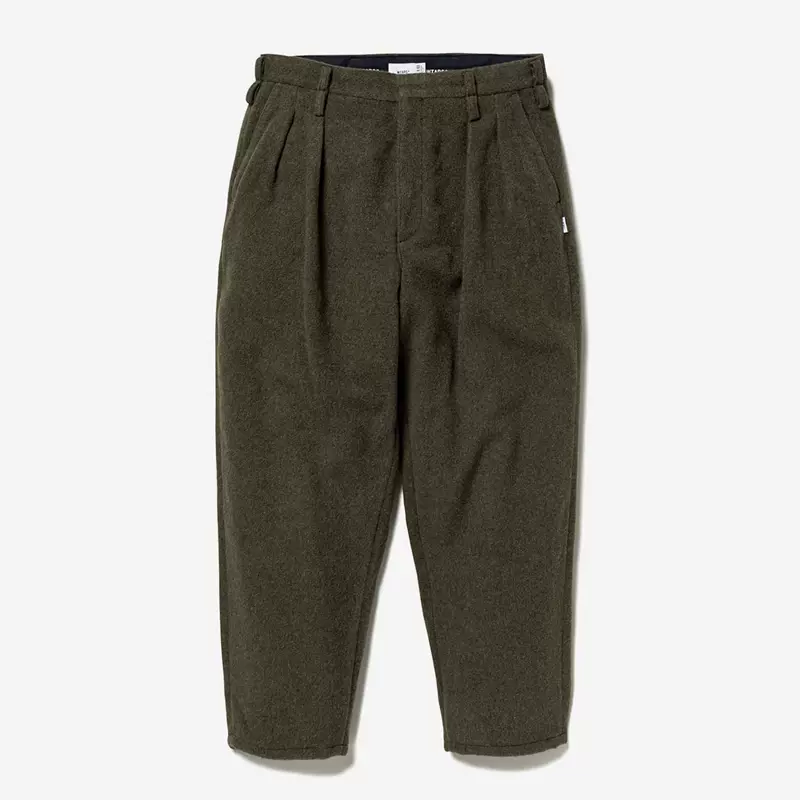 四季出品订货WTAPS TR 03 TROUSERS WOPL羊毛混纺双褶工装裤23AW-Taobao