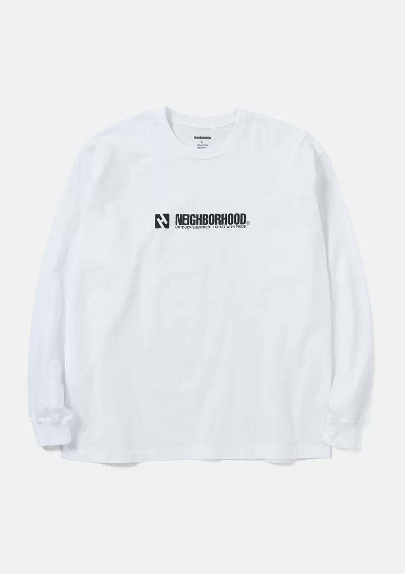 四季出品现货NEIGHBORHOOD NH TEE-12 LS潮休闲字母长袖T恤男22AW-Taobao