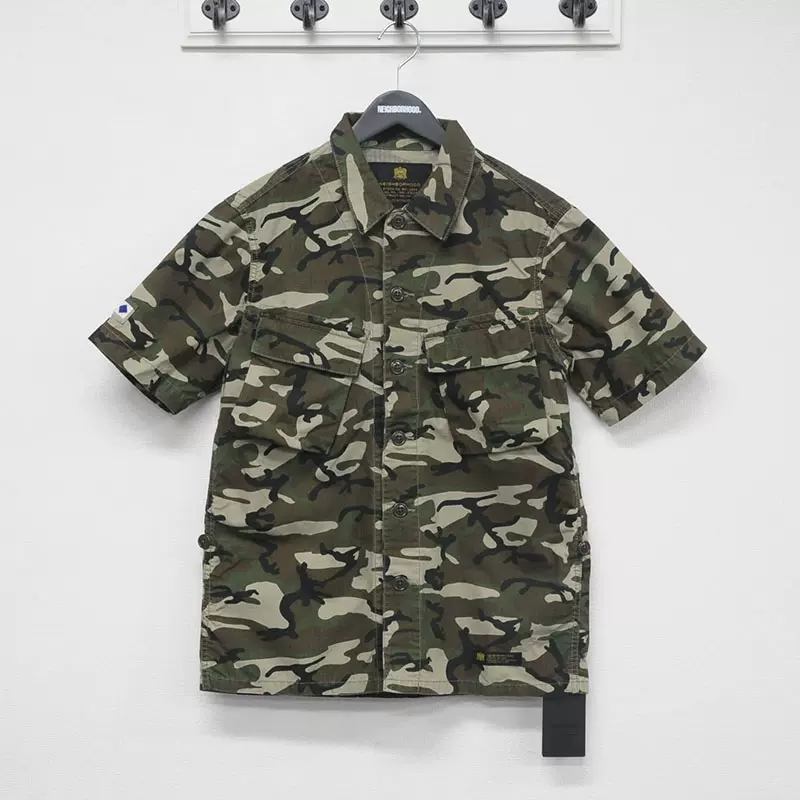 四季出品现货MADNESS NBHD MIL-BDU/C-SHIRT.SS 联名四袋短袖衬衫-Taobao