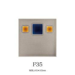 Vegapunk Enamel Small Flower Brick Handmade Kitchen Bathroom Retro Export British French Mid-Century Style