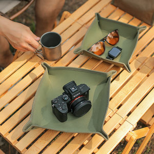 
Outdoor storage tray army green small storage tray square candy jewelry box camping melon seed box snacks