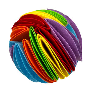 
Pet food leakage plush toy dog and cat sniffing ball foldable educational training bite-resistant pet toy ball