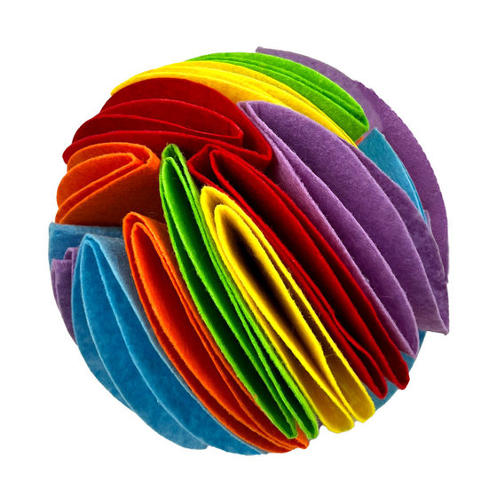 
Pet food leakage plush toy dog and cat sniffing ball foldable educational training bite-resistant pet toy ball