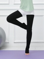 одежда для аэробики 冬加厚超长保暖毛线袜套跳舞瑜伽跳舞跑步防护长筒过膝袜护腿靴套