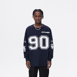 Untilwerich American Retro 90S Ice Hockey Jersey Men's Trendy Sweatshirt Rugby Jersey Long-Sleeved T-Shirt Sports Jersey