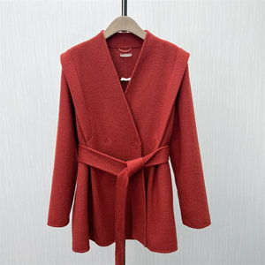 
C2025 winter new product double-sided woolen coat for women, medium-length, loose-fitting, woolen wool coat 8061