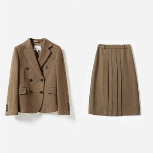 
*WXZ07003 Stroll along the Thames British wool style all-wool double-breasted suit skirt