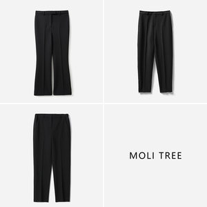 
WKZ07041 P's return to the popular style little black pants slimming slightly flared pants tapered pants high waist four seasons