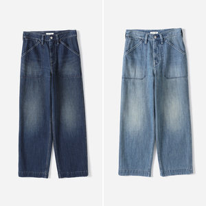 
*WKZ09005 Jasmine Yaji 45*R Japanese imported vintage washed cotton denim painter's pants styling pants