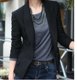 Qixin Lya 2020 Spring and Autumn Women's Autumn Small suit Korean Short Slim Women's Black long -sleeved jacket