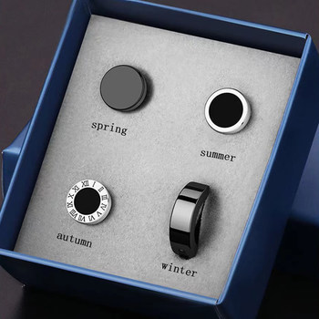 
Men's earrings men's high-end handsome style titanium steel gold