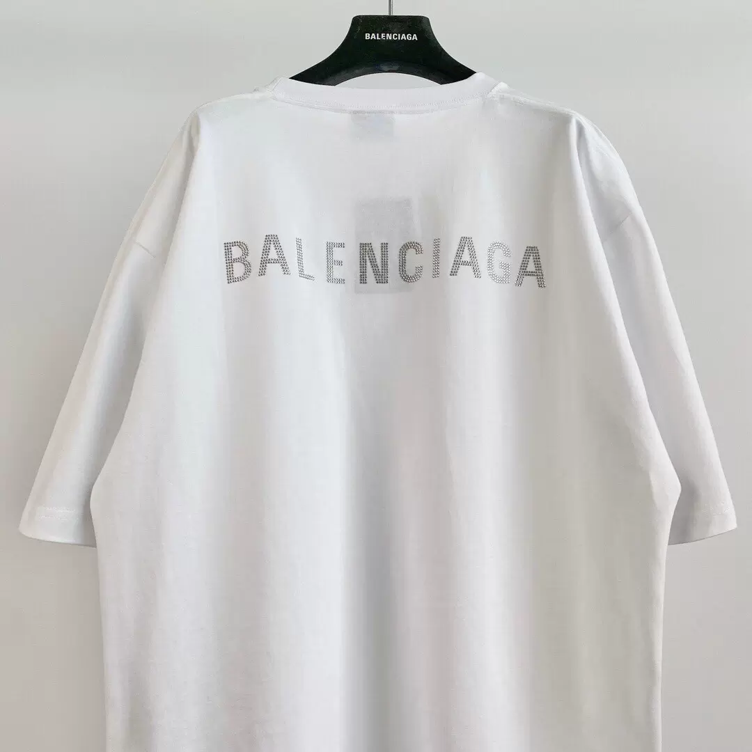 闲置转让奢侈品-巴黎世家Balenciaga男士背后烫钻T恤-Taobao