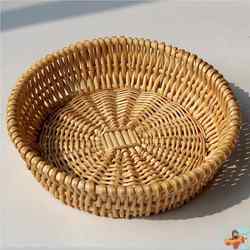 Sorghum Stalk Steamed Bun Basket, Dumpling Cover, Wicker Household Kitchen Bun Basket, Storage Basket for Buns, Bamboo Basket, Natural Handmade
