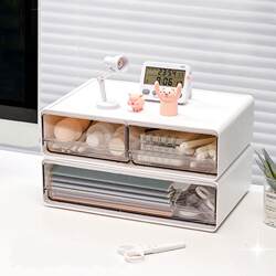 Desktop Storage Box Drawer-Type Student Dormitory Stationery Stacking Storage Cabinet Office Desk A4 File Storage Rack